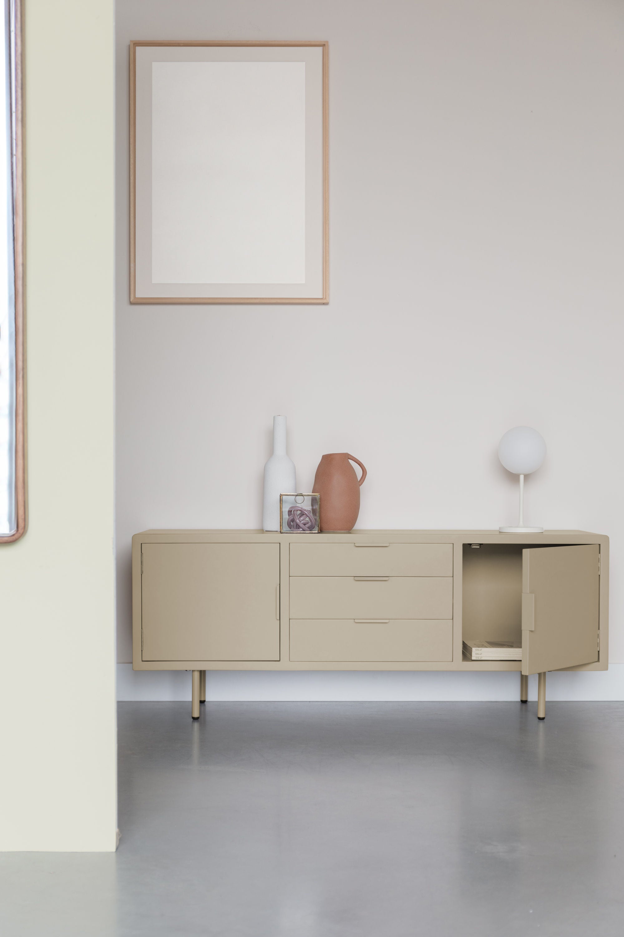 Kos Beige Wood Sideboard